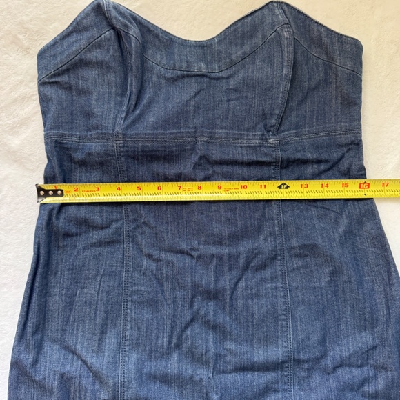 Juicy Couture Denim Strapless Dress Vintage Size XL - Picture 11 of 12